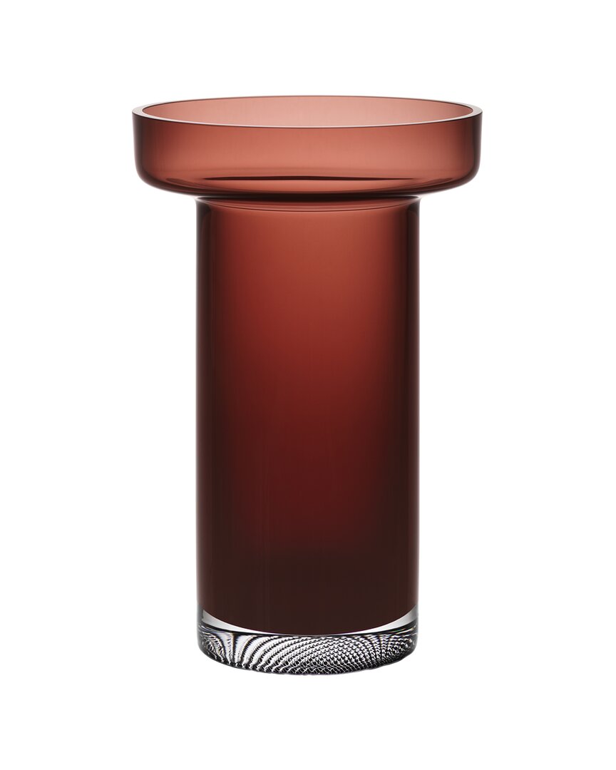 Kosta Boda Handmade Limelight Rose Caramel Vase In Brown