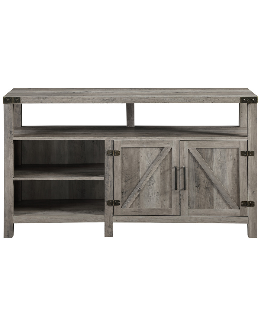 Hewson 58in Tall Farmhouse Wood Tv Stand Storage Console