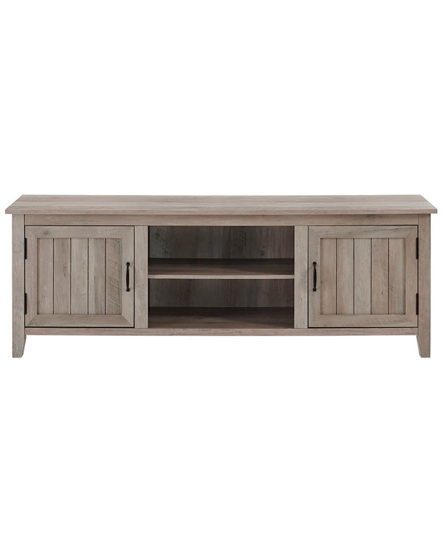 Hewson 70in Farmhouse Wood Beadboard Tv Stand Storage Console In Neutral