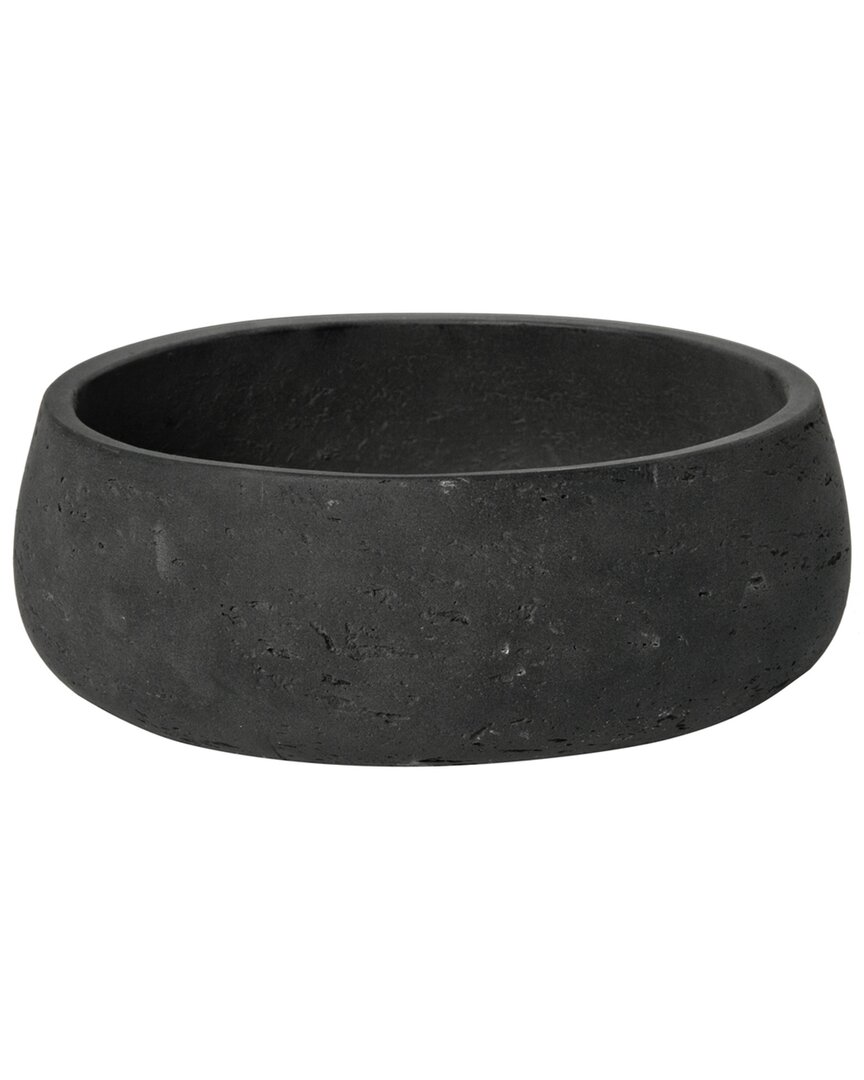 Creative Displays Contemporary Textured Fiberstone Pot In Black