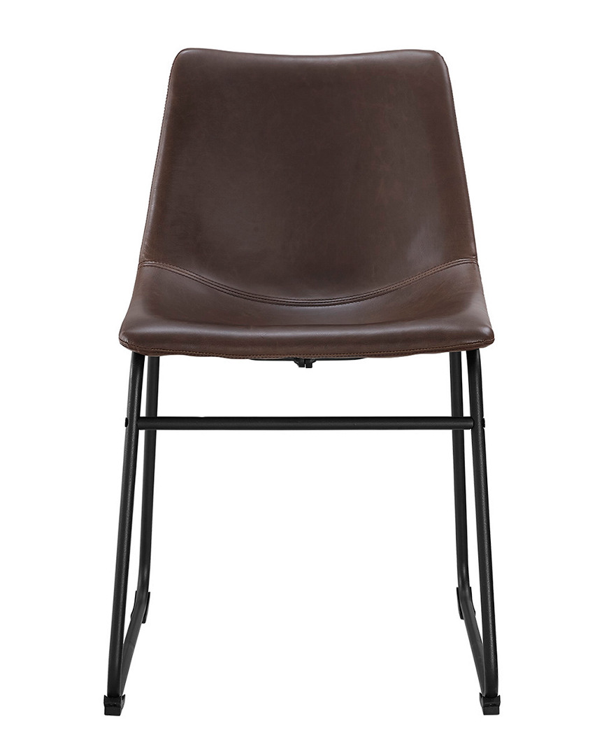 Hewson Set Of 2 Faux Leather Kitchen Dining Chairs