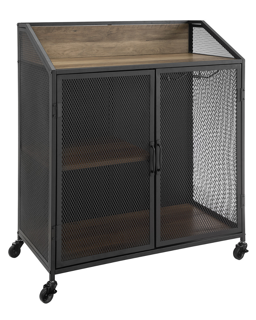 Hewson Industrial Rolling Accent Storage Kitchen Cabinet