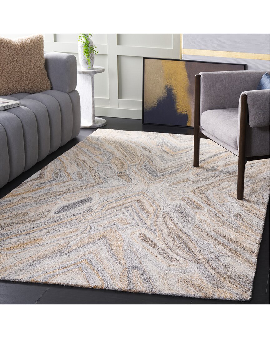 Safavieh Abstract Minerique Hand-tufted Rug In Brown