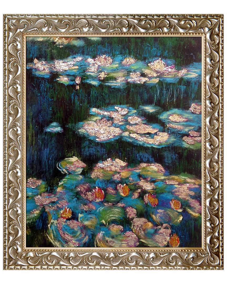 Museum Masters Water Lilies, Metallic Embellished By Claude Monet