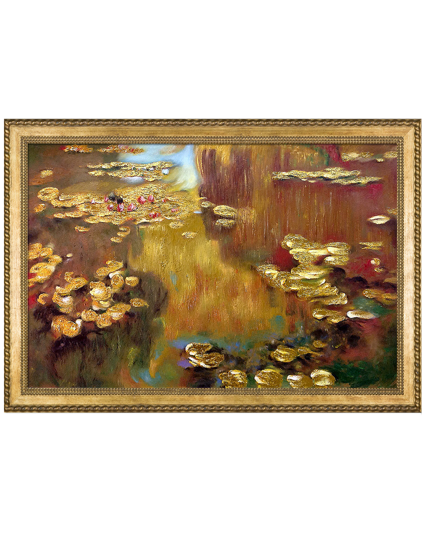 Museum Masters Water Lilies Metallic Embellished By Claude Monet Reproduction