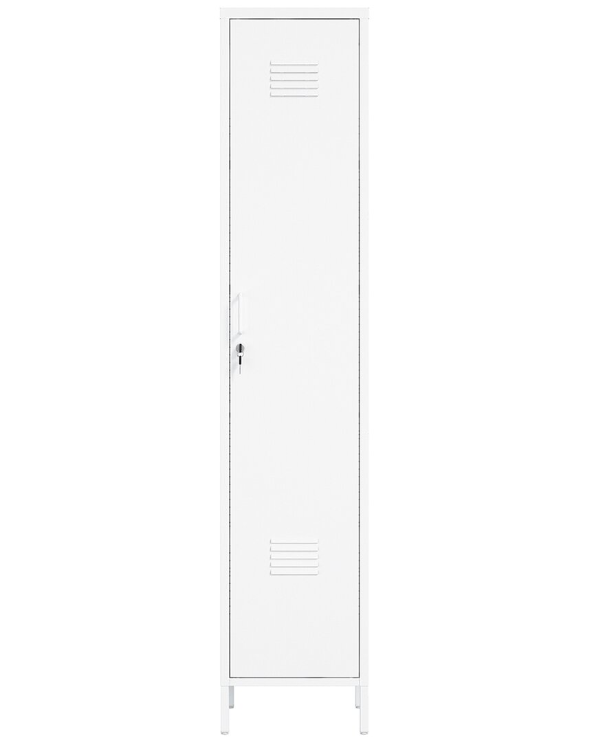 Manhattan Comfort Naomi Modern Single Locker Storage Cabinet With 5 Adjustable  Shelves
