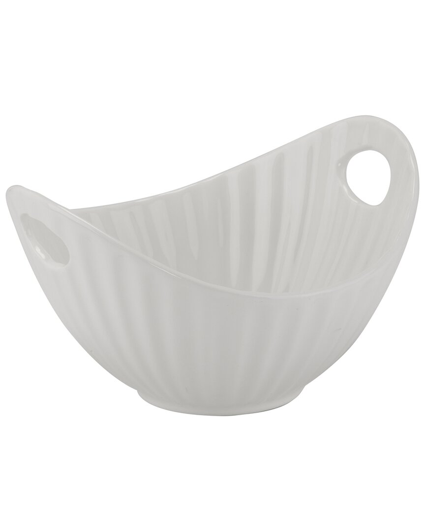 Ten Strawberry Street Set Of 4 Whittier Boat Bowls With Line Texture In White