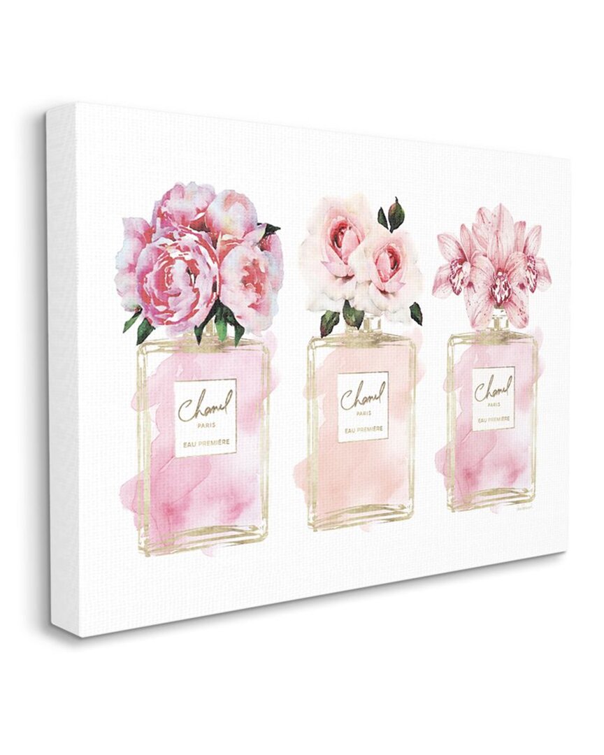 Shop Stupell Industries Pink Flowers And Perfumes Glam Fashion Watercolor Wall Art By Amanda Greenwood