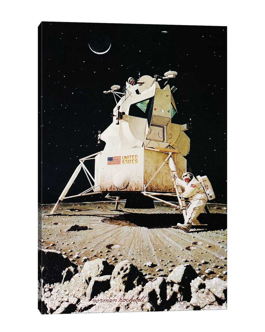 Icanvas Man On The Moon Canvas Wall Art