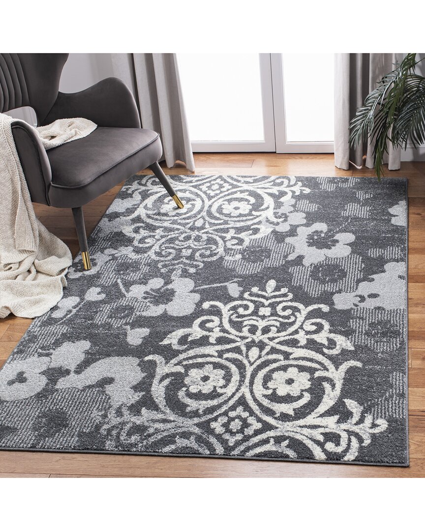 Safavieh Adirondack Aurafrost Power Loomed Rug Charcoal / I In Gray