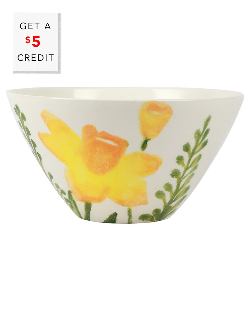 Vietri Fiori Di Campo Daffodil Cereal Bowl With $5 Credit In Multi