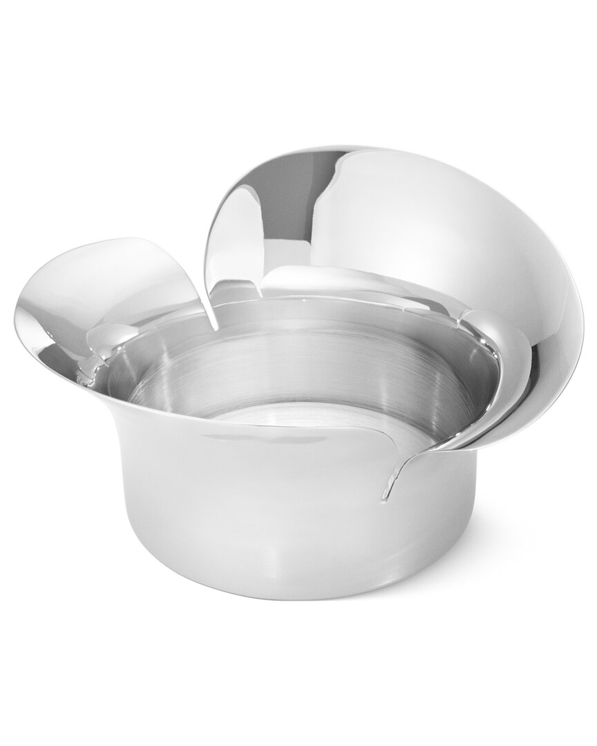 Georg Jensen Bloom Pillar Candleholder In Silver