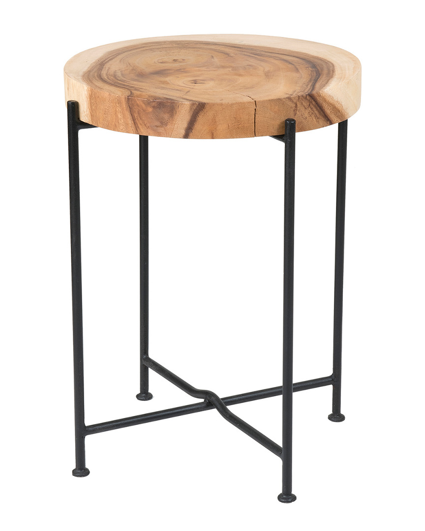 East At Main Rico Teak/iron Accent Table