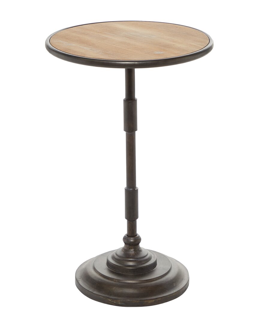 Peyton Lane Grey Industrial Wood Accent Table