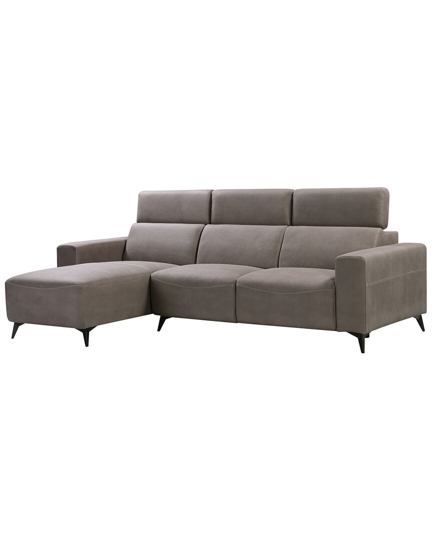 Pasargad Home Modern Left Bari Sectional Sofa In Grey