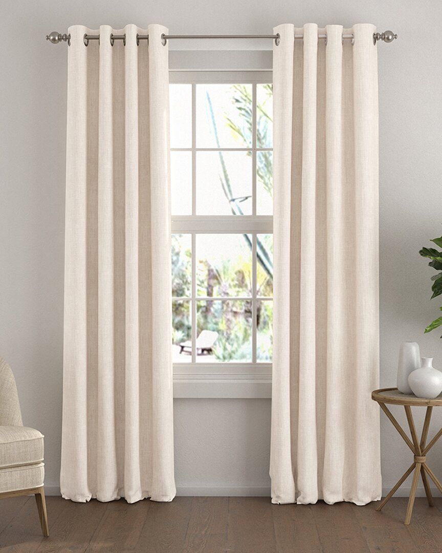Home Collection Set Of 2 Panel Total Blackout Grommet Curtains In Ivory
