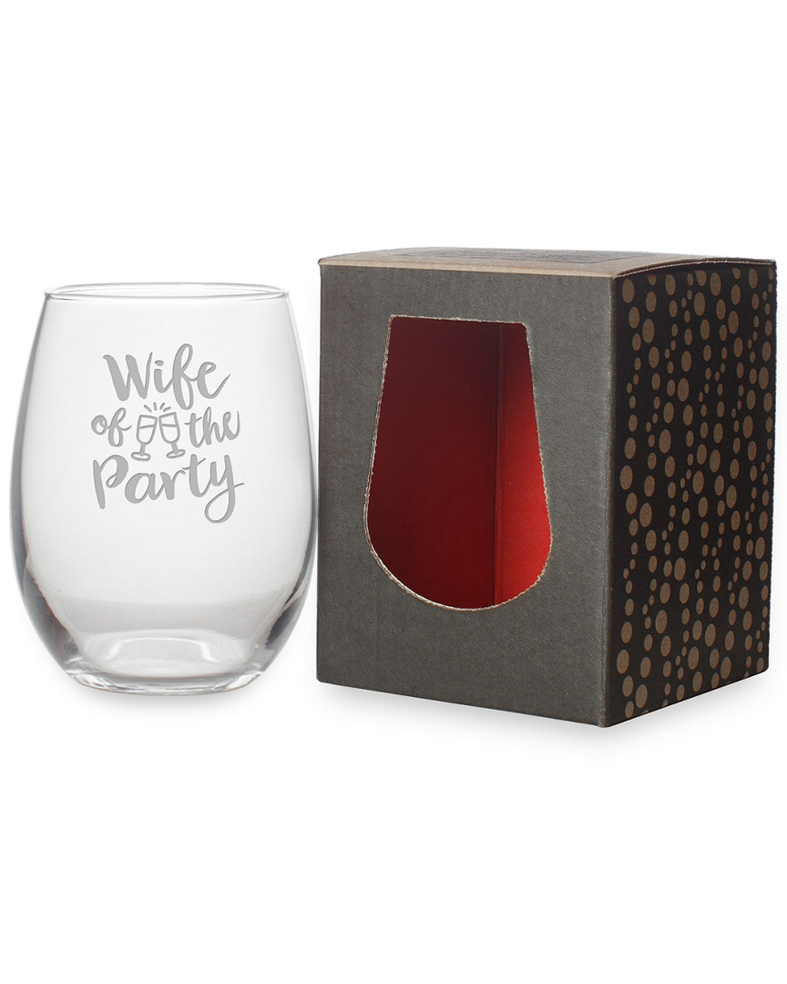 Susquehanna Glass Dnu Unprofitable  Wife Of The Party Stemless Wine & Gift Box