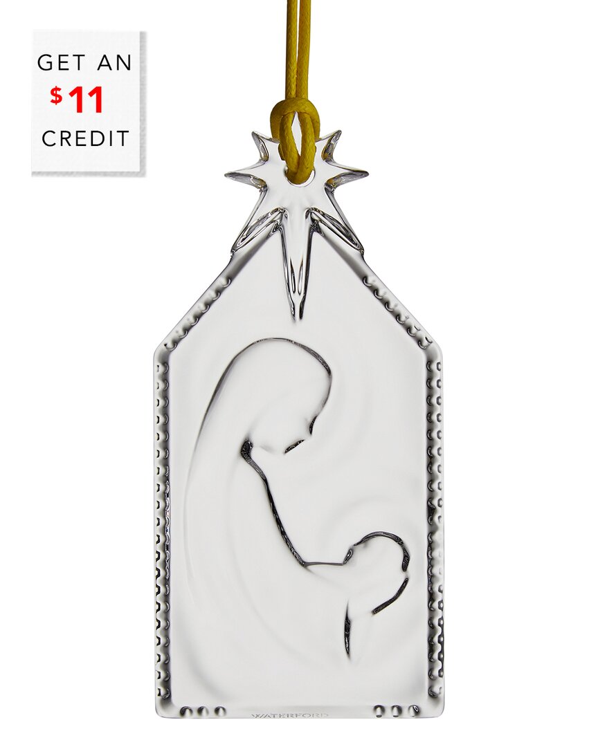Waterford Nativity Ornament In Clear