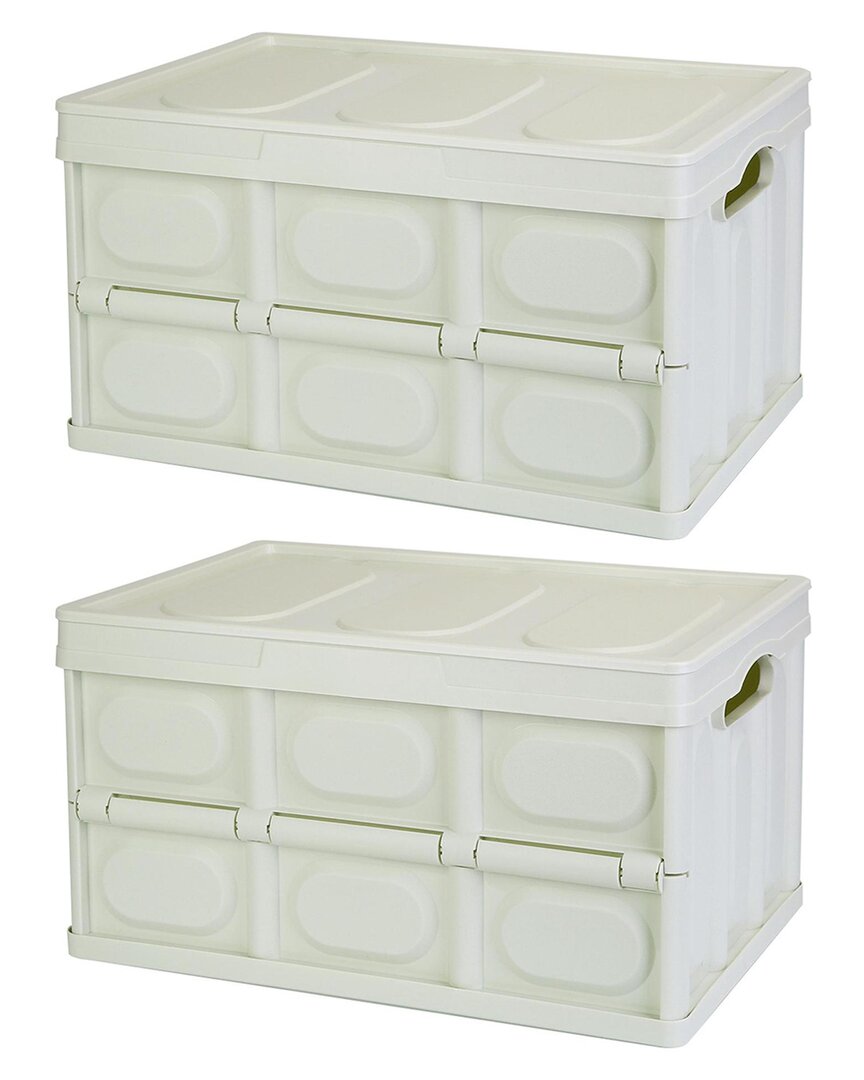 Fresh Fab Finds 2pc Khaki 30l Collapsible Storage Bins