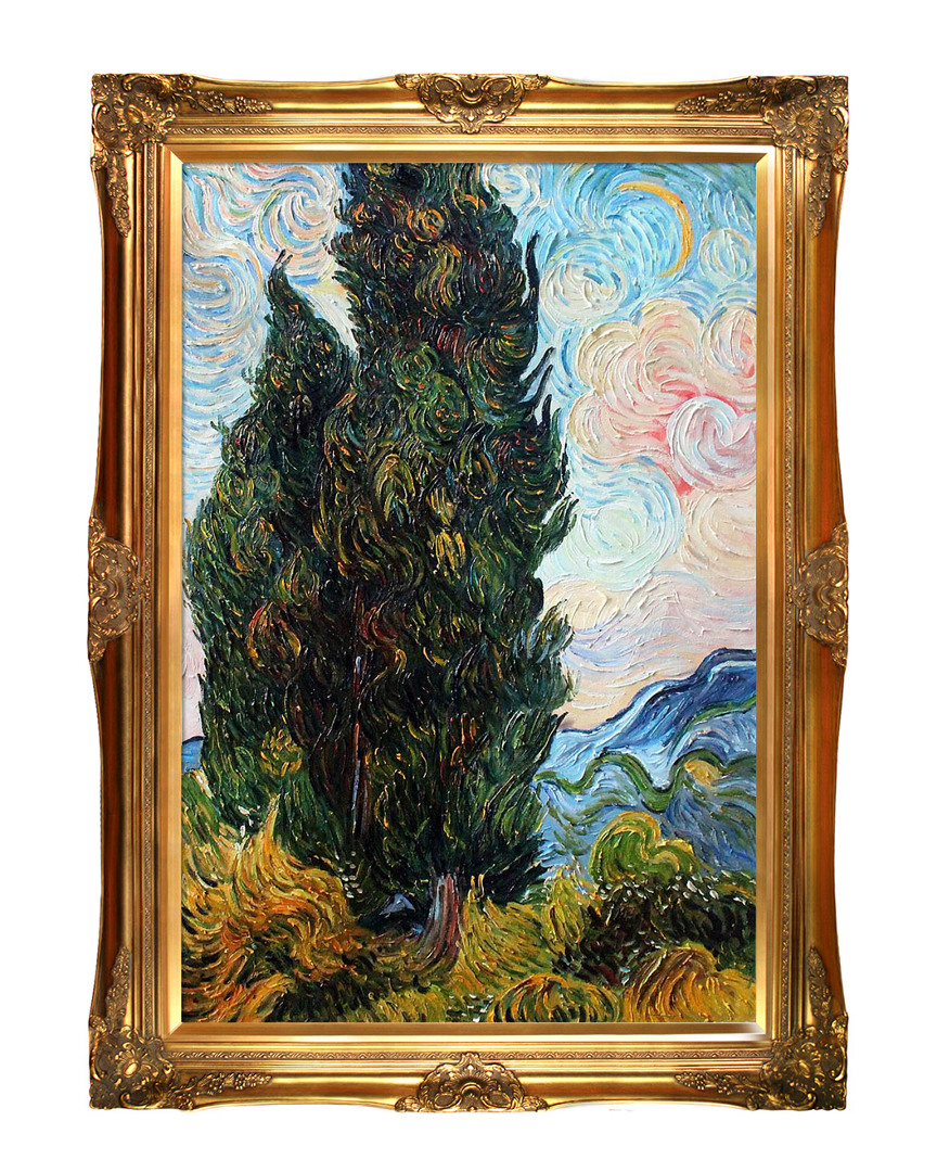 Overstock Art Two Cypresses By Vincent Van Gogh