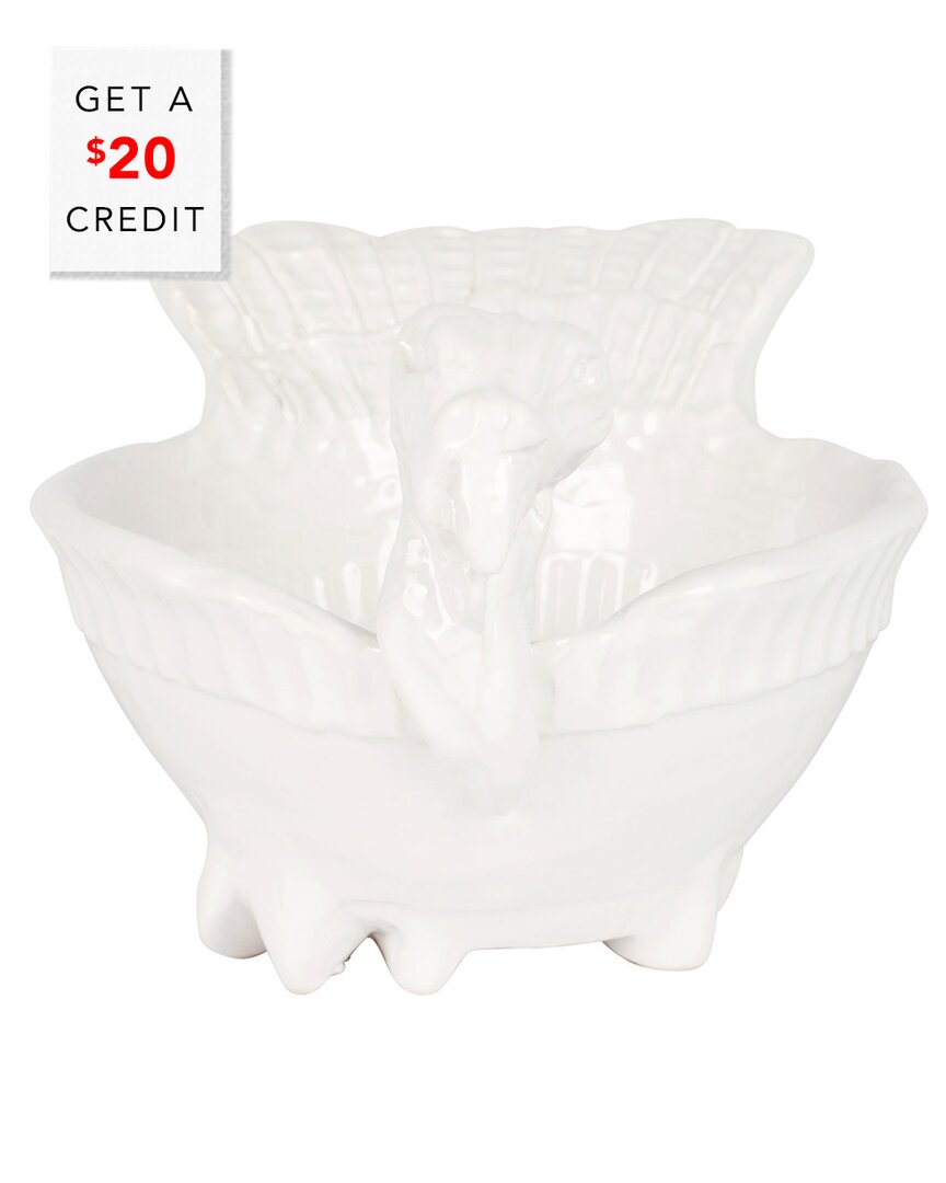 Vietri Pietra Tacchino Figural Deep Serving Bowl, 38 Oz.