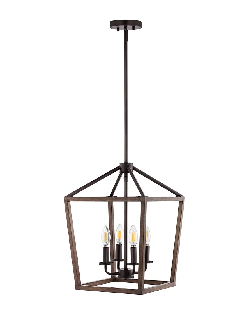 Jonathan Y Oria 4 Light Led Pendant In Bronze