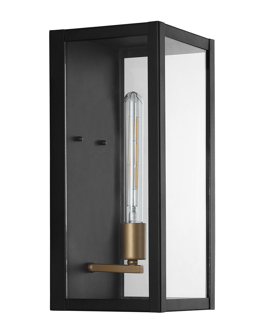 Jonathan Y Berlin Modern Led Outdoor Lantern In Black