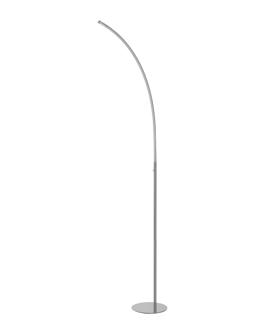 Shop Jonathan Y Curva Modern Led Floor Lamp In Silver