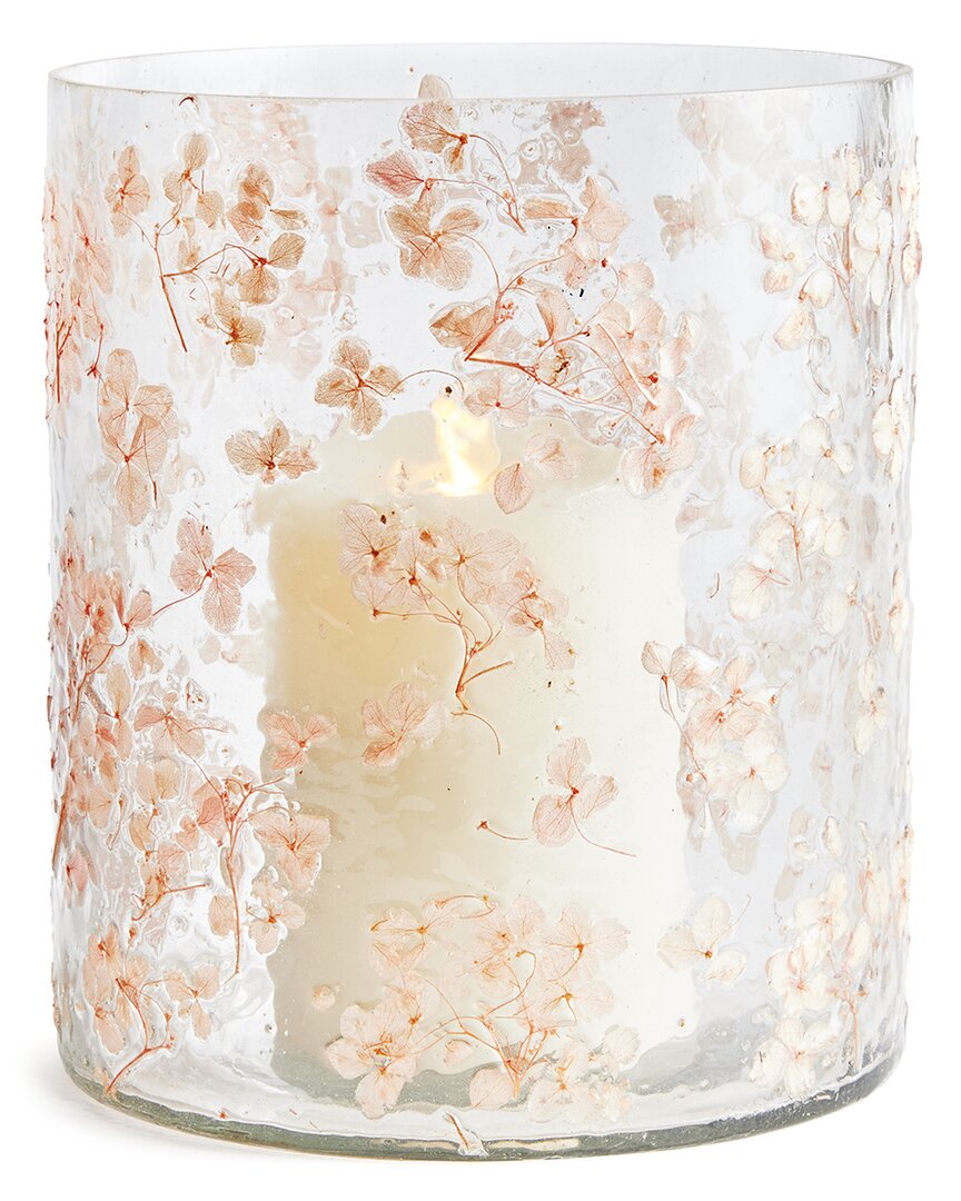 Napa Home & Garden Large Petite Blossoms Hurricane In Clear