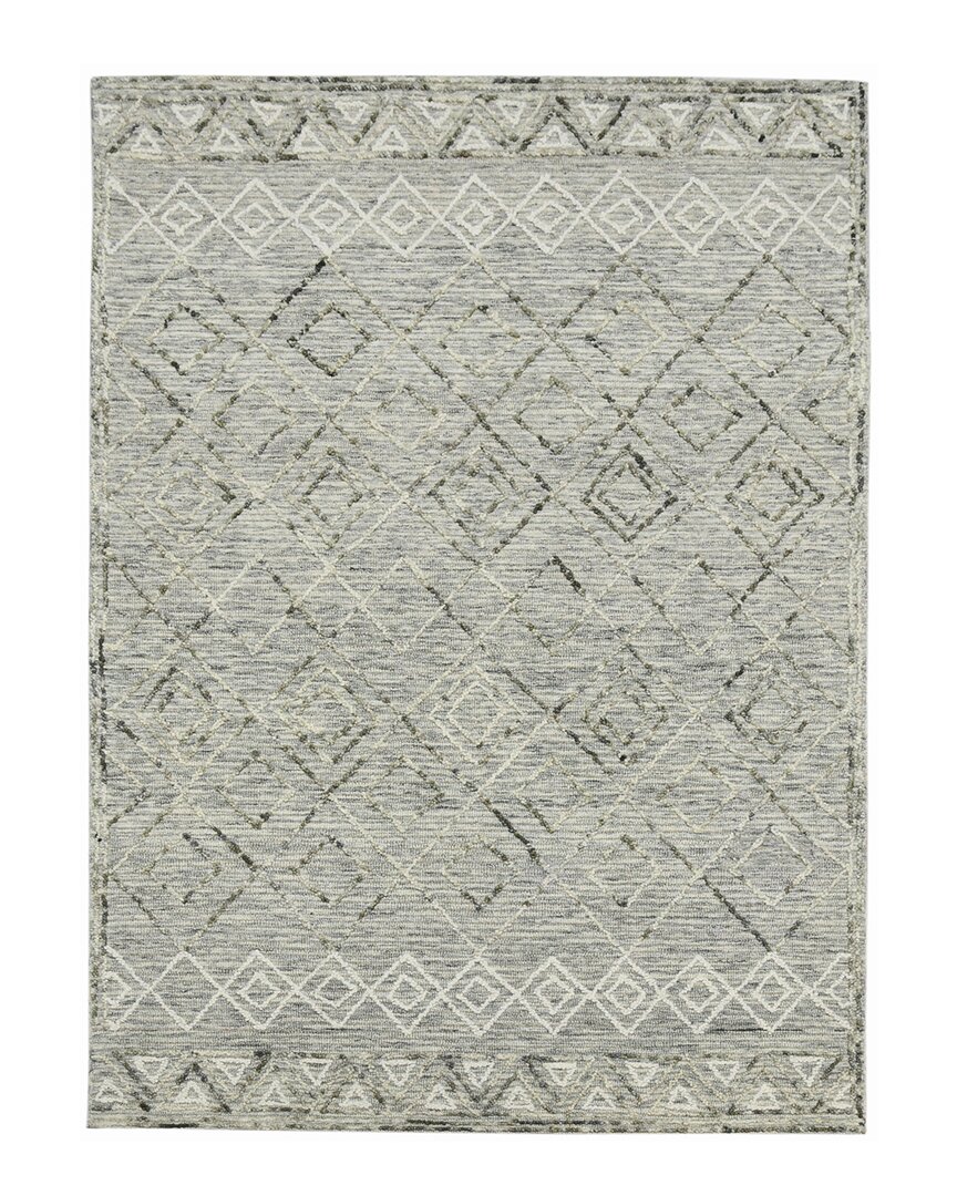 Ar Rugs Bernice Drayton Transitional Hand-hooked Wool Rug In Gray