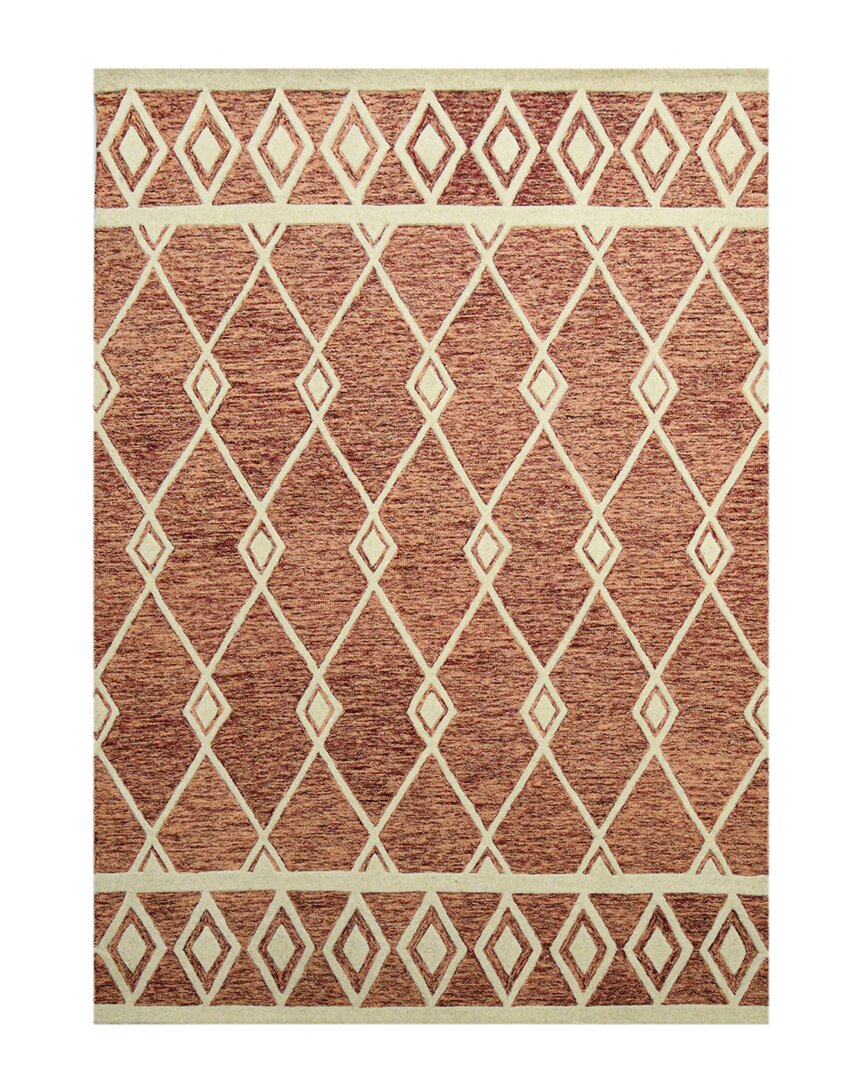 Ar Rugs Viscenta Raton Contemporary Hand-hooked Wool Rug In Brown