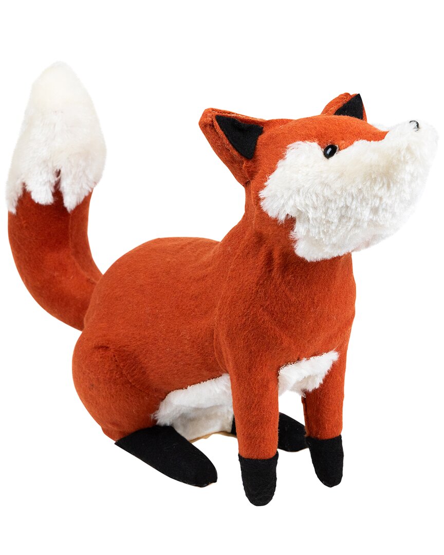 Northlight Plush Autumn Harvest Sitting Fox Figure In Orange