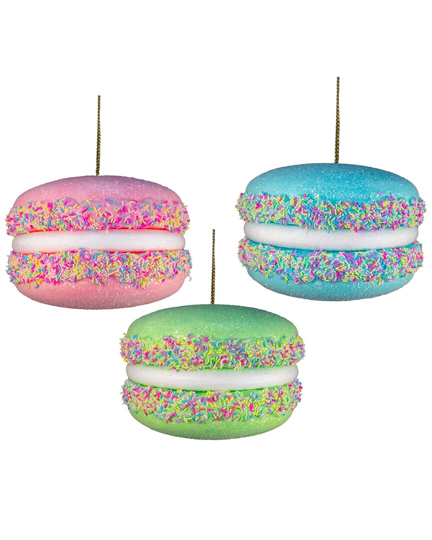 Kurt Adler Set Of 3 Hot Pink In Multi