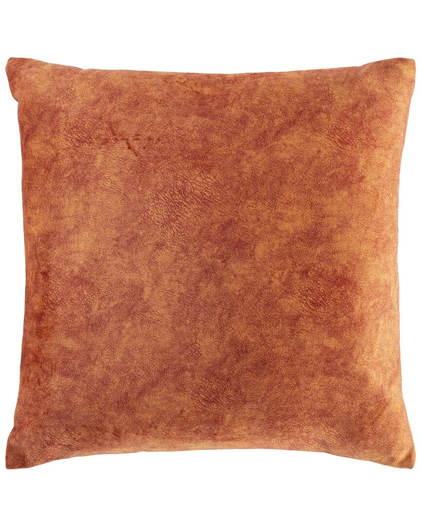 Surya Collins Polyester Pillow In Rust