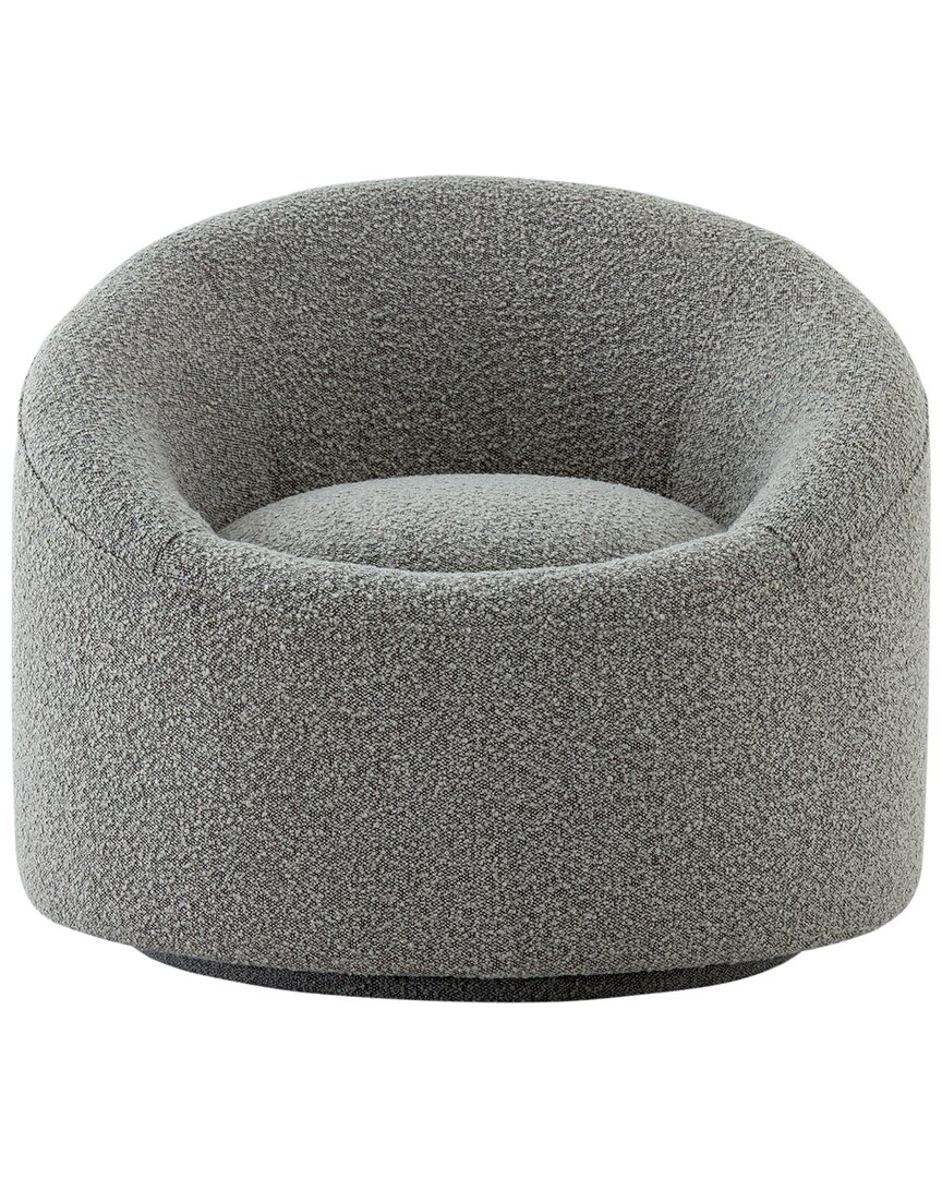 Pasargad Home Sienna Collection Modern Swivel Chair In Grey