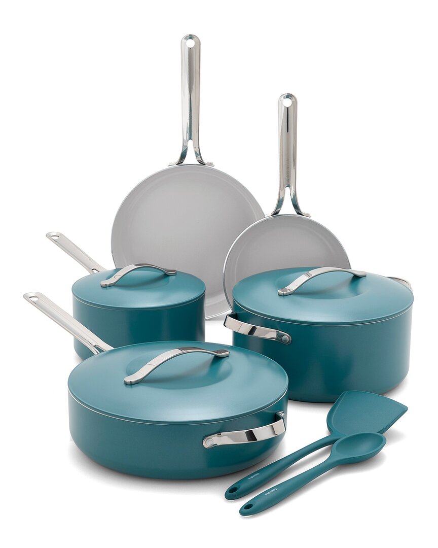Shop Greenpan Nova 10pc Cookware Set In Blue