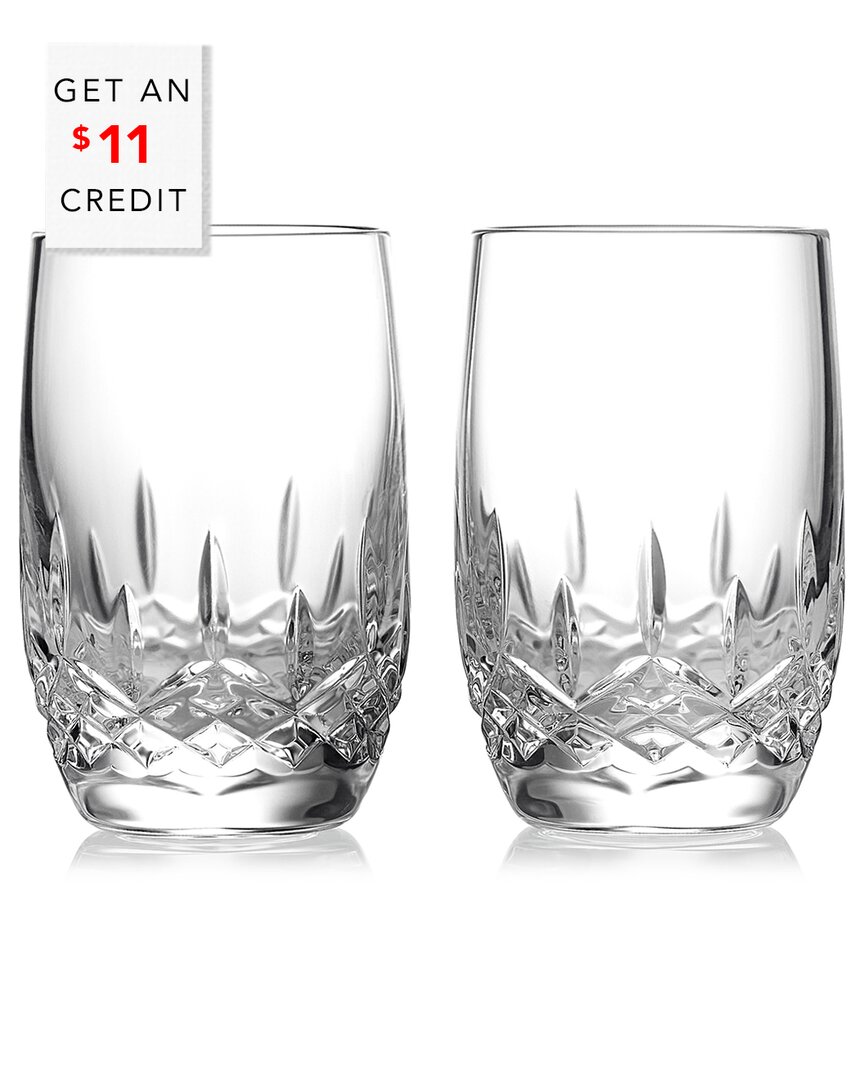 Waterford Lismore Essence Set Of 2 Lead Crystal Shot Glasses