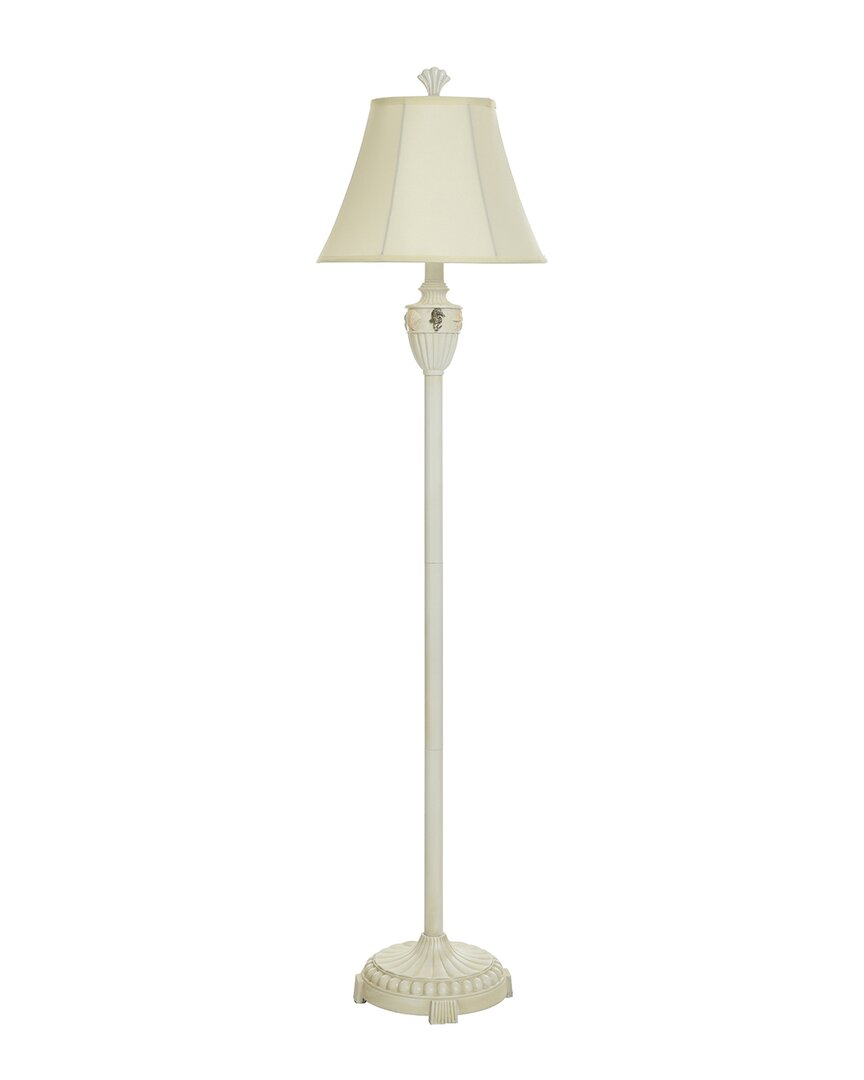 Stylecraft 61in Seashell Motif Cream Floor Lamp