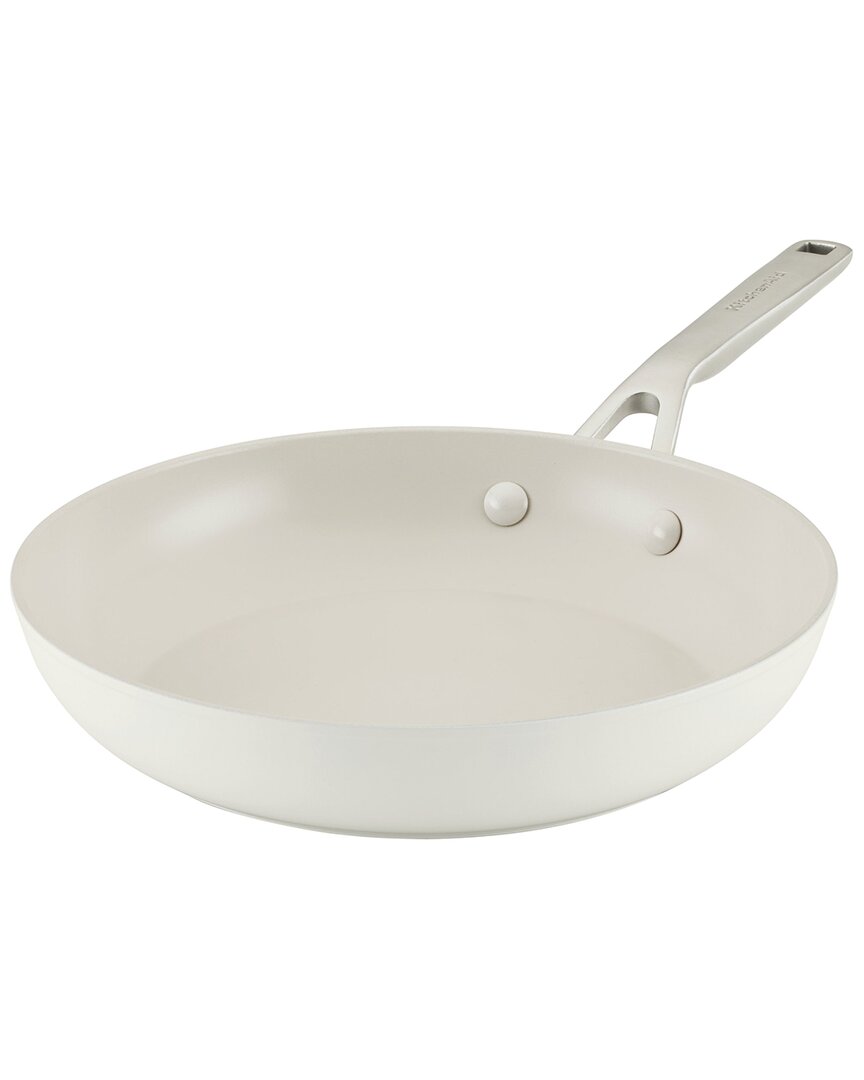 Kitchenaid Hard Anodized Ceramic Nonstick 10in Frying Pan In White
