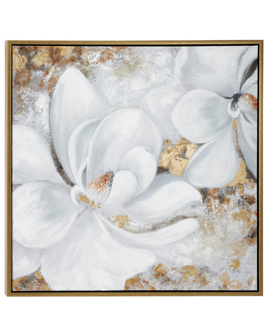 Peyton Lane Metallic Gold & Gardenia Acrylic Painting