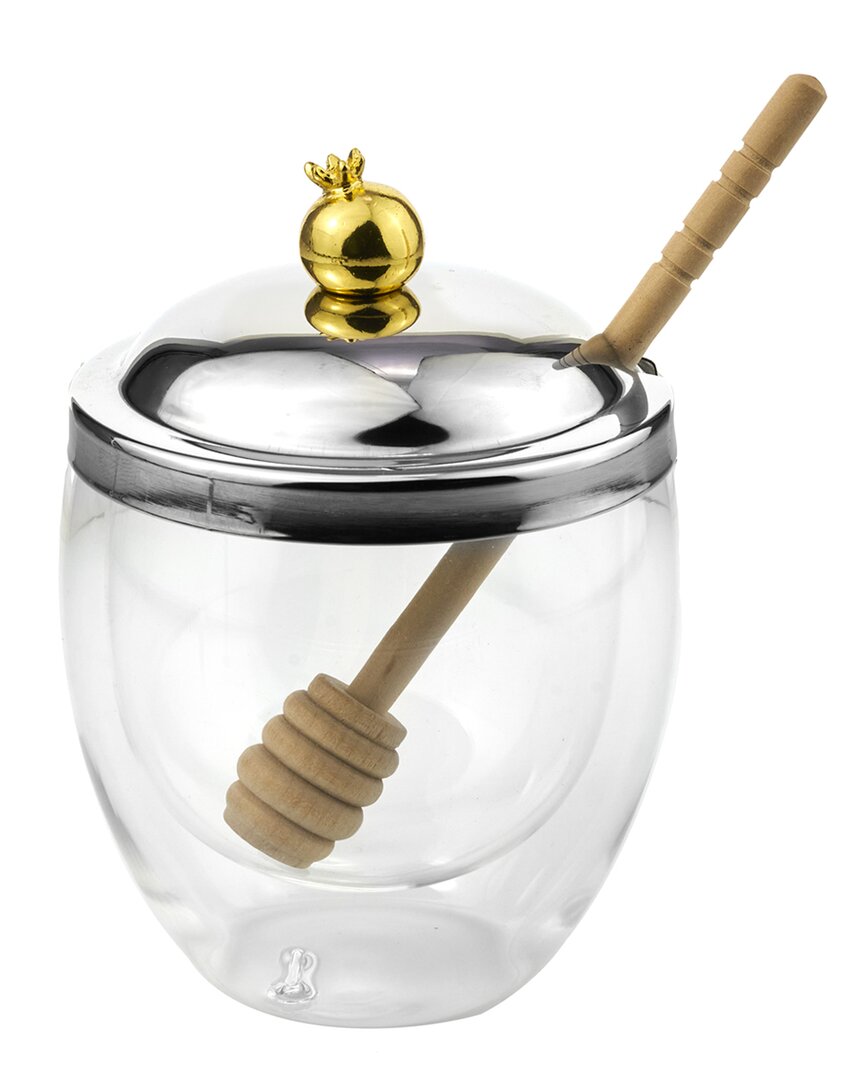 Godinger Pomegranate Double Wall Honey Jar
