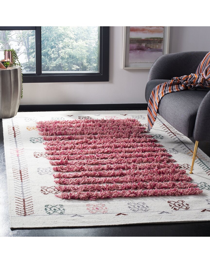 Safavieh Kenya Hand Knotted Wool-blend Rug In Ivory