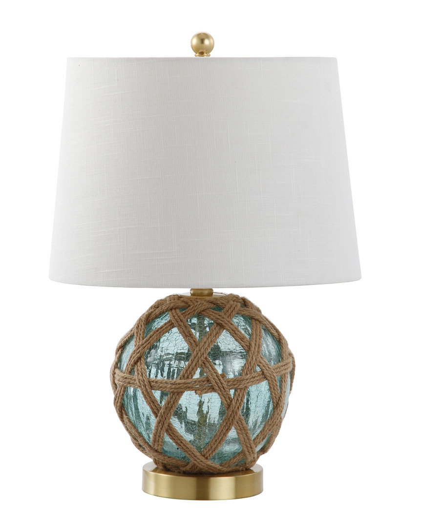 Jonathan Y Amelia Lotus 25in Crystal Led Table Lamp Smoke