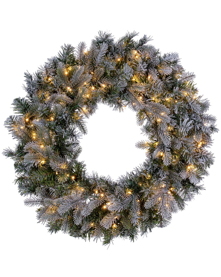 Vickerman 30in Frosted Douglas Fir Artificial Pre-lit Wreath In Green