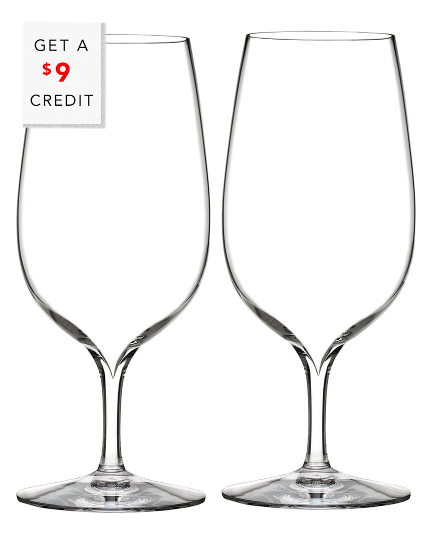 Waterford Elegance Set Of 2 Water Glasses With $9 Credit