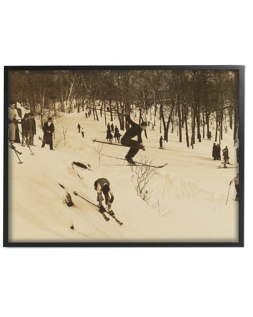Stupell Vintage Ski Slopes Winter Athletes Sepia Tone Photography By Wild Apple Portfolio Wall Art