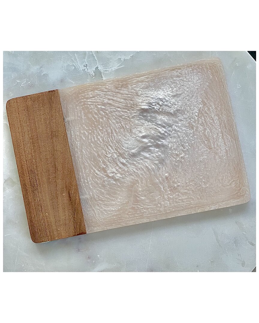 Tiramisu Resin & Wood Cheese Board In Ivory