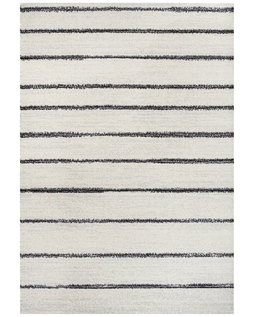 Jonathan Y Williamsburg Minimalist Stripe Polypropylene Rug In White