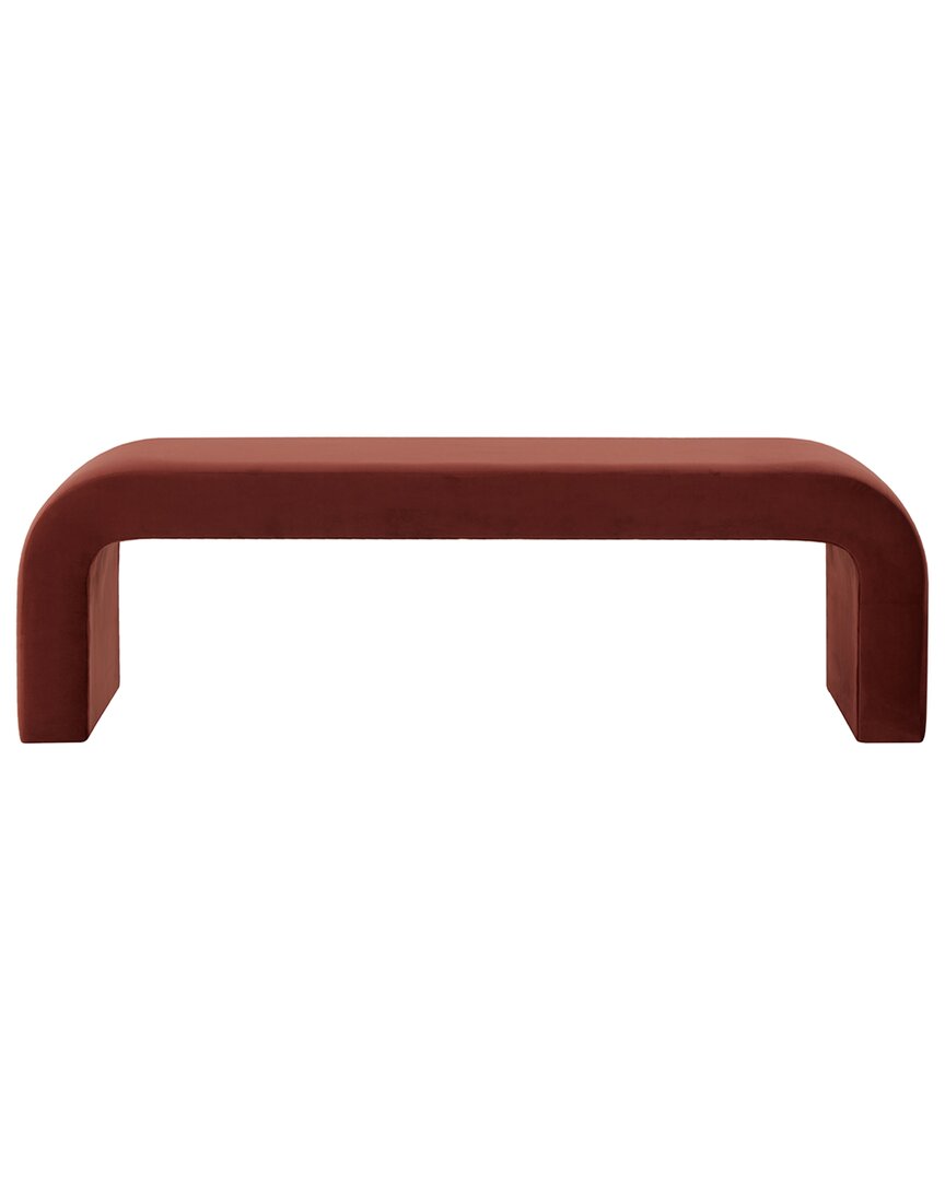 Safavieh Couture Caralynn Velvet Bench In Red