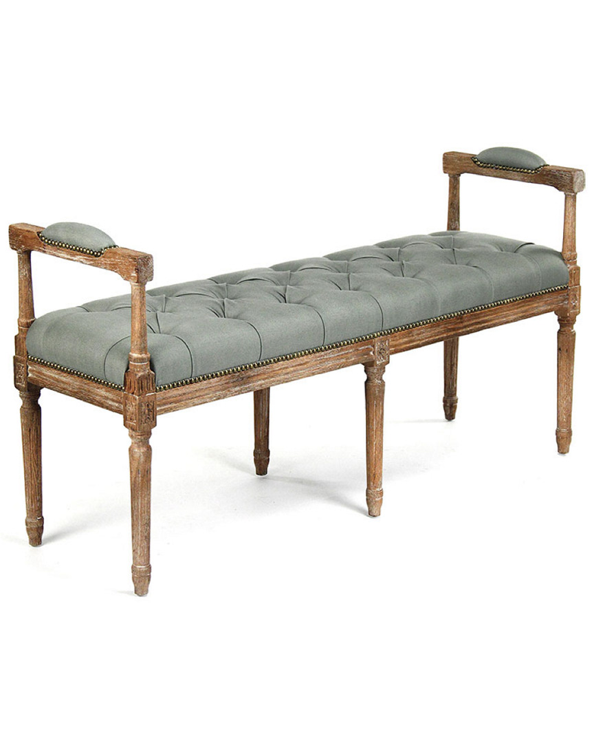 Zentique Nicolas Tufted Bench In Green